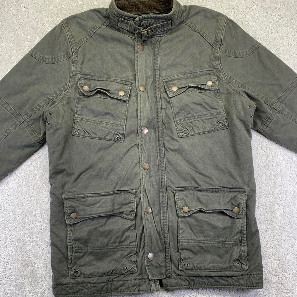 Men's Olive Field Jacket - Classic Utility Coat - Picture 2 of 16